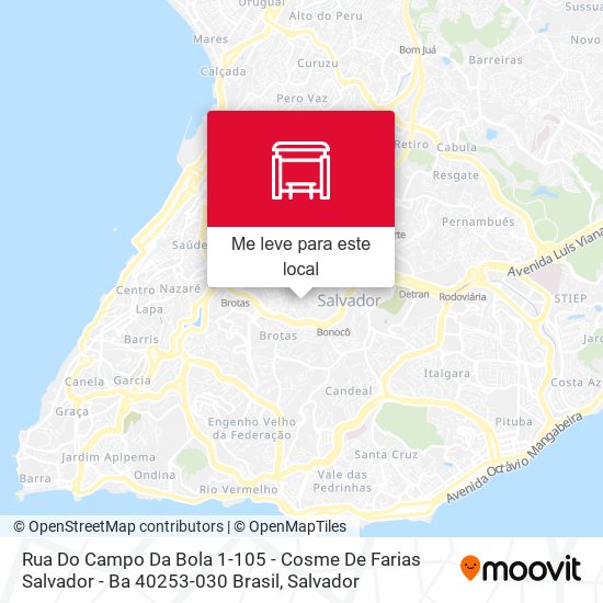 Rua Do Campo Da Bola 1-105 - Cosme De Farias Salvador - Ba 40253-030 Brasil mapa