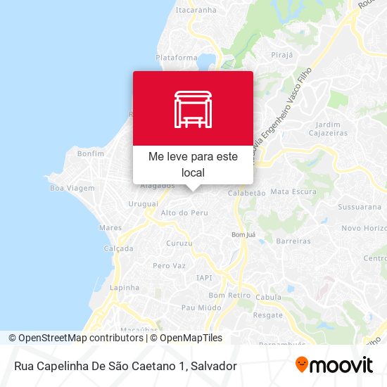 Rua Capelinha De São Caetano 1 mapa