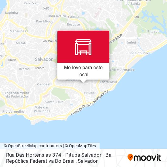 Rua Das Hortênsias 374 - Pituba Salvador - Ba República Federativa Do Brasil mapa