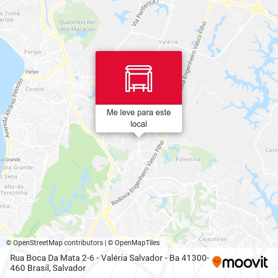 Rua Boca Da Mata 2-6 - Valéria Salvador - Ba 41300-460 Brasil mapa