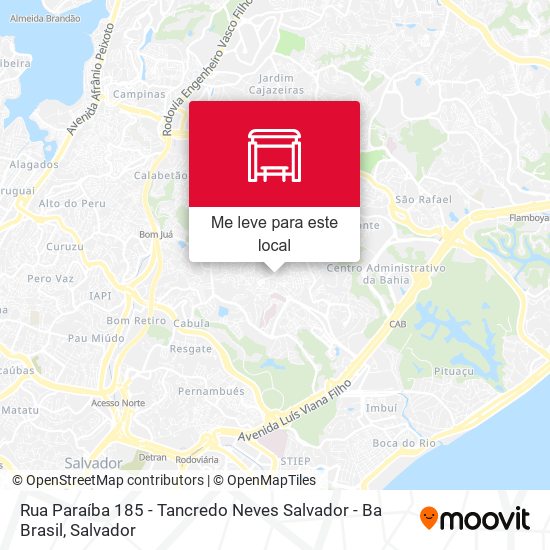 Rua Paraíba 185 - Tancredo Neves Salvador - Ba Brasil mapa