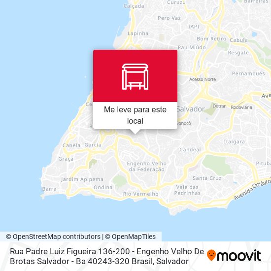 Rua Padre Luiz Figueira 136-200 - Engenho Velho De Brotas Salvador - Ba 40243-320 Brasil mapa