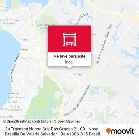 2a Travessa Nossa Sra. Das Graças 2-100 - Nova Brasília De Valéria Salvador - Ba 41306-015 Brasil mapa