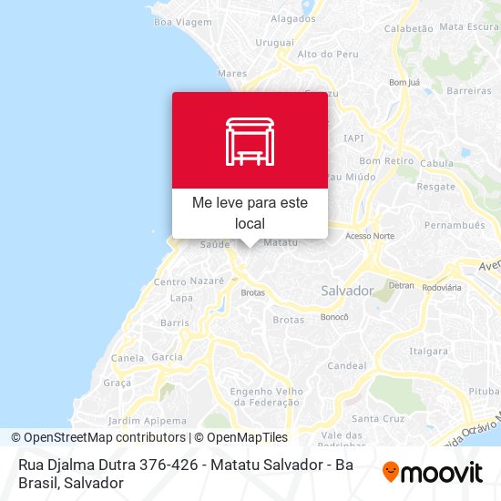 Rua Djalma Dutra 376-426 - Matatu Salvador - Ba Brasil mapa