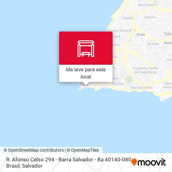 R. Afonso Célso 294 - Barra Salvador - Ba 40140-080 Brasil mapa