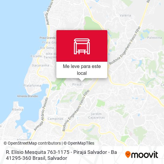 R. Elísio Mesquita 763-1175 - Pirajá Salvador - Ba 41295-360 Brasil mapa