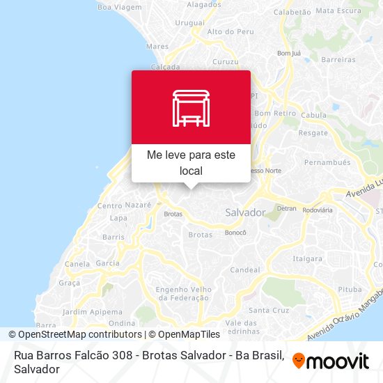 Rua Barros Falcão 308 - Brotas Salvador - Ba Brasil mapa