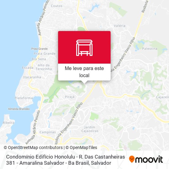 Condomínio Edifício Honolulu - R. Das Castanheiras 381 - Amaralina Salvador - Ba Brasil mapa
