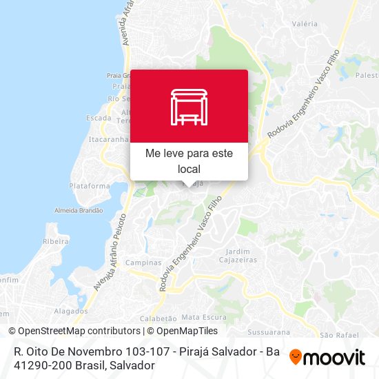 R. Oito De Novembro 103-107 - Pirajá Salvador - Ba 41290-200 Brasil mapa