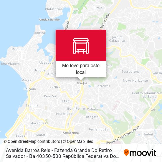 Avenida Barros Reis - Fazenda Grande Do Retiro Salvador - Ba 40350-500 República Federativa Do Brasil mapa