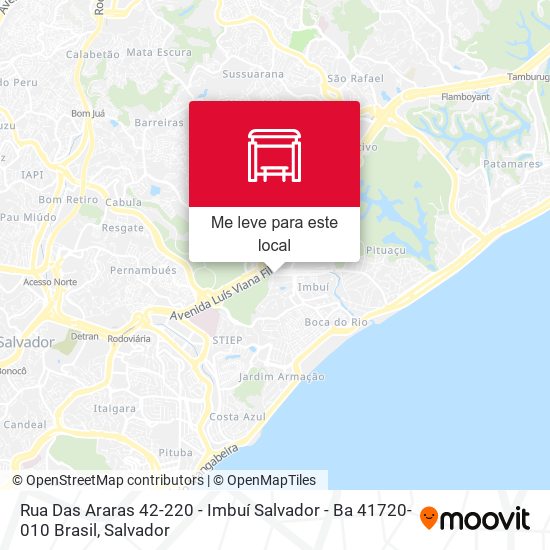 Rua Das Araras 42-220 - Imbuí Salvador - Ba 41720-010 Brasil mapa