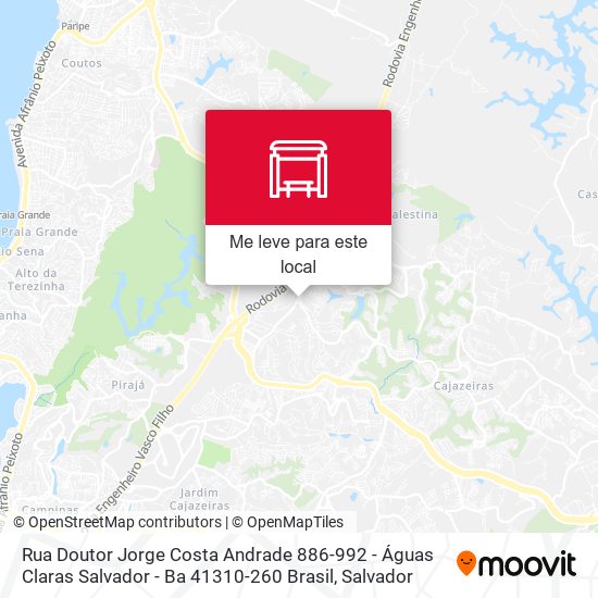 Rua Doutor Jorge Costa Andrade 886-992 - Águas Claras Salvador - Ba 41310-260 Brasil mapa