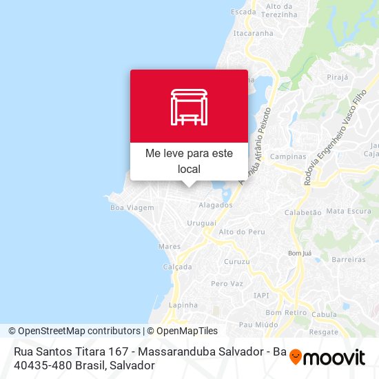 Rua Santos Titara 167 - Massaranduba Salvador - Ba 40435-480 Brasil mapa