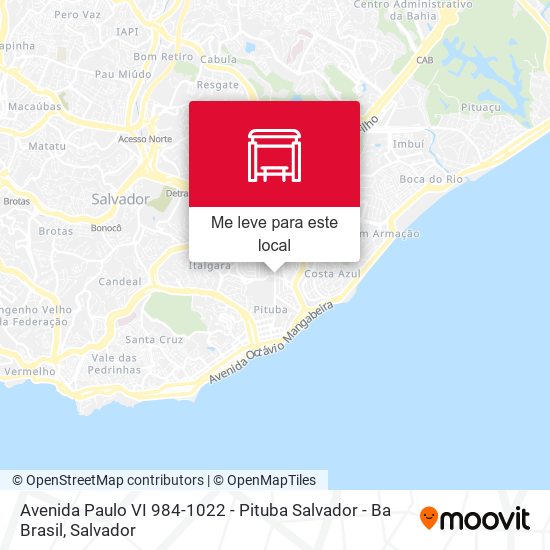 Avenida Paulo VI 984-1022 - Pituba Salvador - Ba Brasil mapa