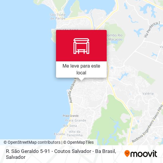 R. São Geraldo 5-91 - Coutos Salvador - Ba Brasil mapa