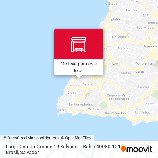 Largo Campo Grande 19 Salvador - Bahia 40080-121 Brasil mapa