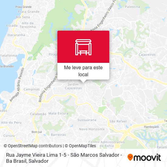 Rua Jayme Vieira Lima 1-5 - São Marcos Salvador - Ba Brasil mapa