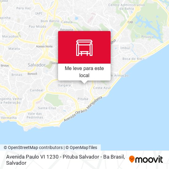 Avenida Paulo VI 1230 - Pituba Salvador - Ba Brasil mapa