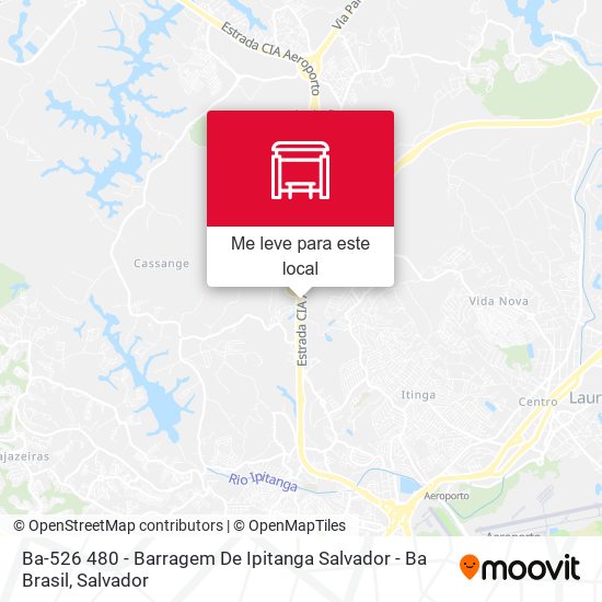 Ba-526 480 - Barragem De Ipitanga Salvador - Ba Brasil mapa