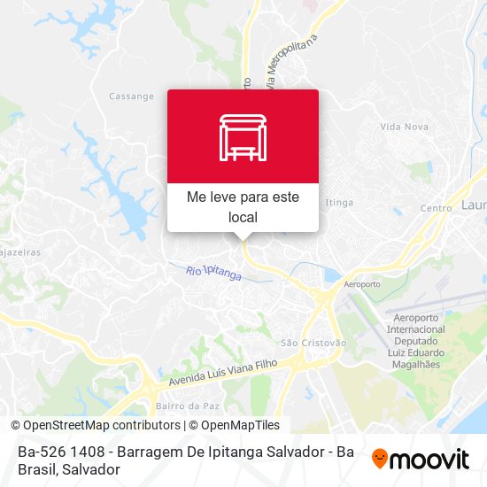Ba-526 1408 - Barragem De Ipitanga Salvador - Ba Brasil mapa