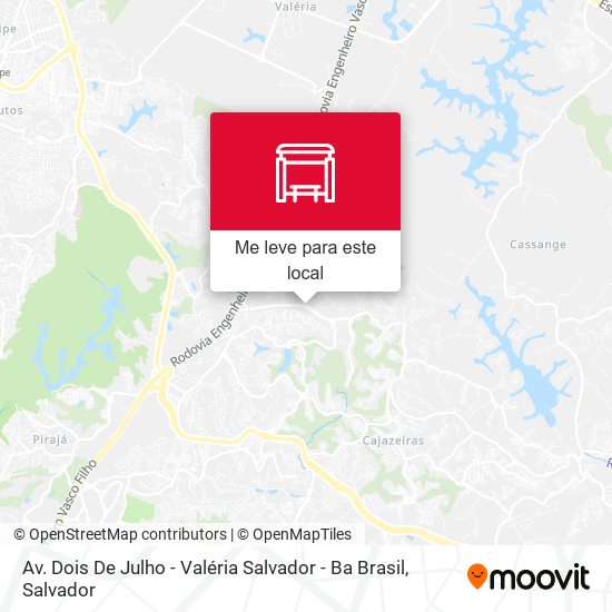 Av. Dois De Julho - Valéria Salvador - Ba Brasil mapa