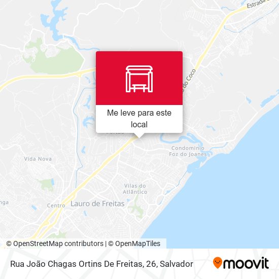 Rua João Chagas Ortins De Freitas, 26 mapa