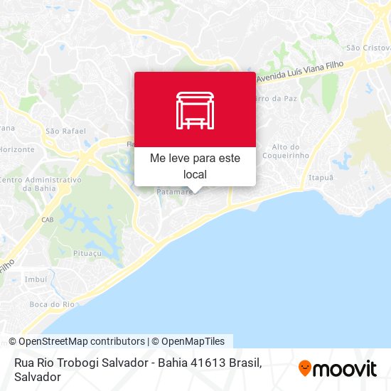 Rua Rio Trobogi Salvador - Bahia 41613 Brasil mapa