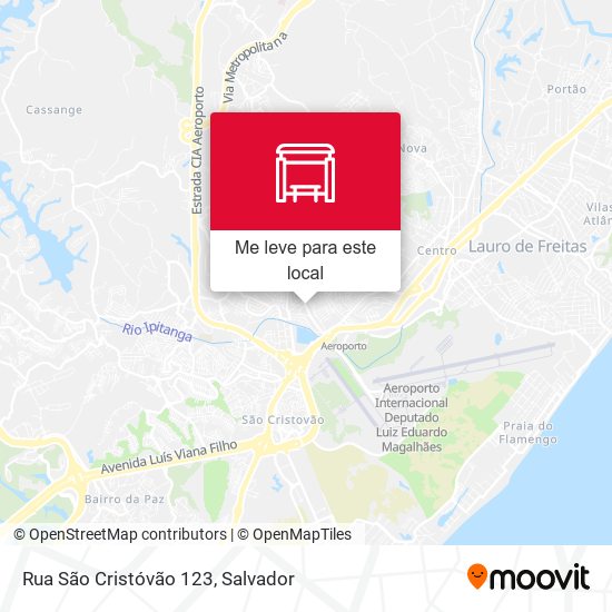 Rua São Cristóvão 123 mapa