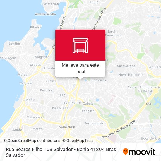 Rua Soares Filho 168 Salvador - Bahia 41204 Brasil mapa