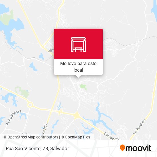 Rua São Vicente, 78 mapa