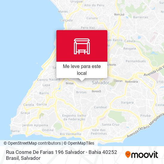 Rua Cosme De Farias 196 Salvador - Bahia 40252 Brasil mapa