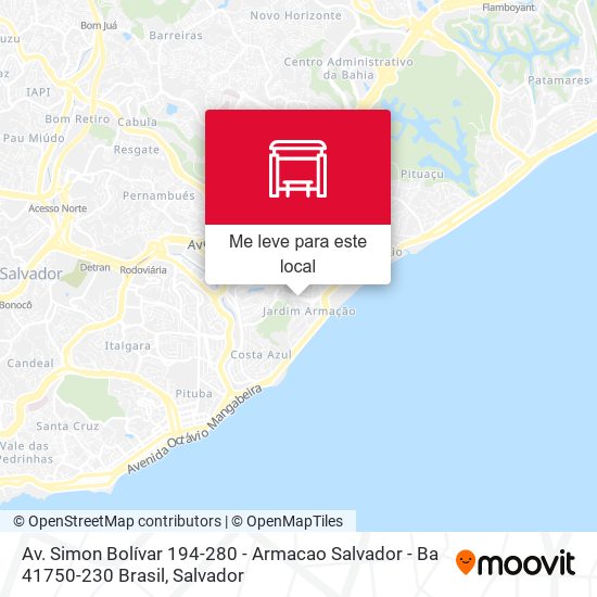 Av. Simon Bolívar 194-280 - Armacao Salvador - Ba 41750-230 Brasil mapa