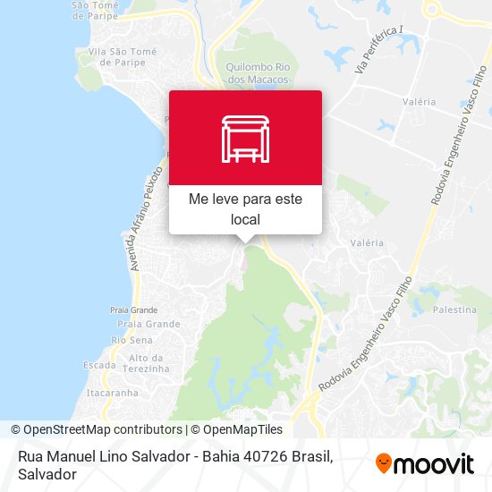 Rua Manuel Lino Salvador - Bahia 40726 Brasil mapa
