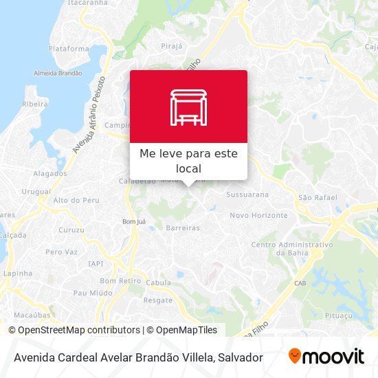 Avenida Cardeal Avelar Brandão Villela mapa
