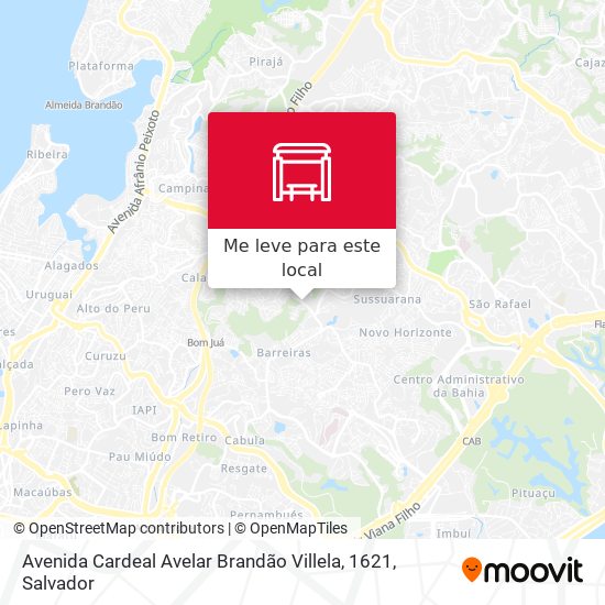 Avenida Cardeal Avelar Brandão Villela, 1621 mapa