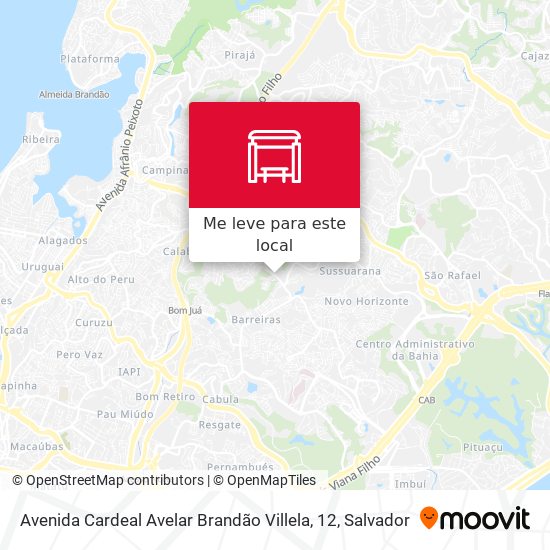 Avenida Cardeal Avelar Brandão Villela, 12 mapa