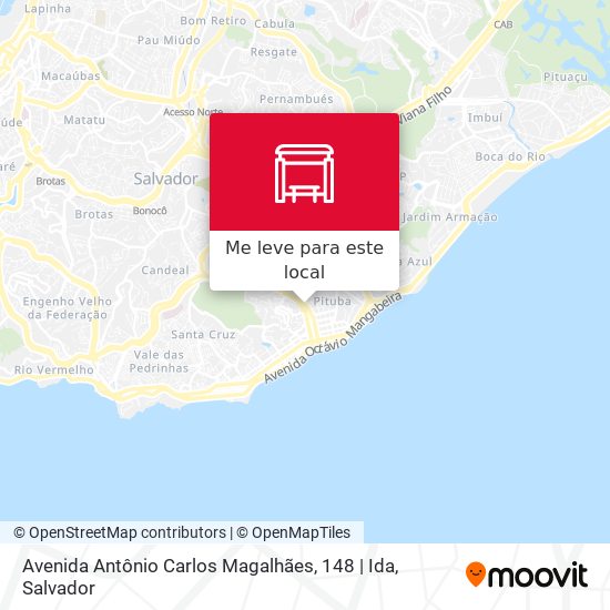 Avenida Antônio Carlos Magalhães, 148 | Ida mapa