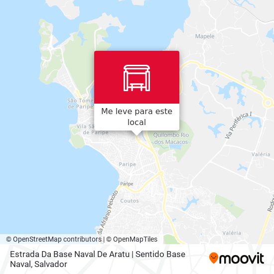 Estrada Da Base Naval De Aratu | Sentido Base Naval mapa