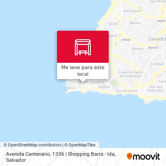 Avenida Centenário, 1336 | Shopping Barra - Ida mapa