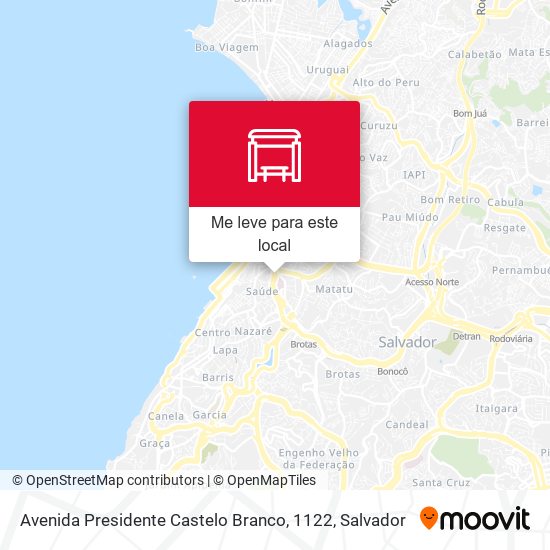 Avenida Presidente Castelo Branco, 1122 mapa