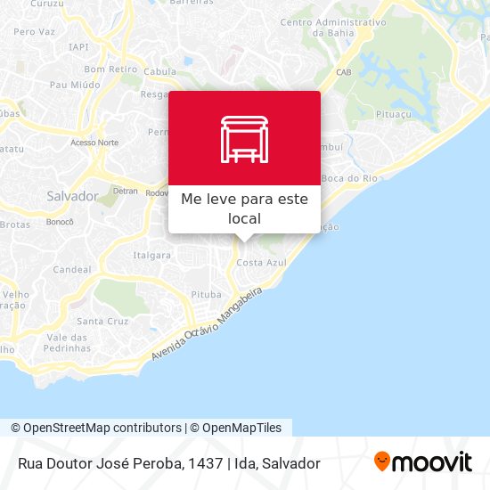 Rua Doutor José Peroba, 1437 | Ida mapa