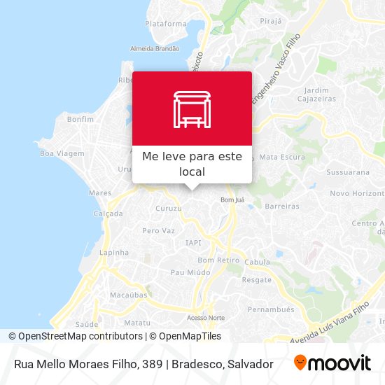 Rua Mello Moraes Filho, 389 | Bradesco mapa
