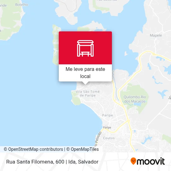 Rua Santa Filomena, 600 | Ida mapa