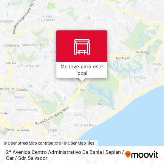 2ª Avenida Centro Administrativo Da Bahia | Seplan / Car / Sdr mapa