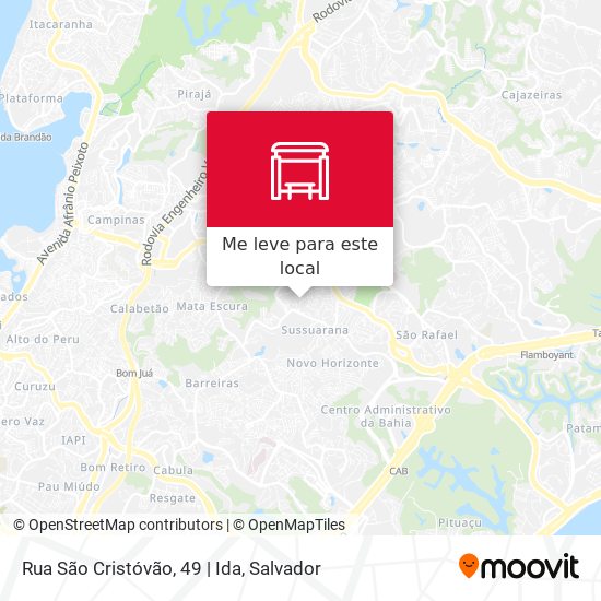 Rua São Cristóvão, 49 | Ida mapa