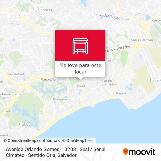 Avenida Orlando Gomes, 10203 | Sesi / Senai Cimatec - Sentido Orla mapa