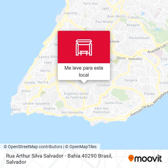 Rua Arthur Silva Salvador - Bahia 40290 Brasil mapa