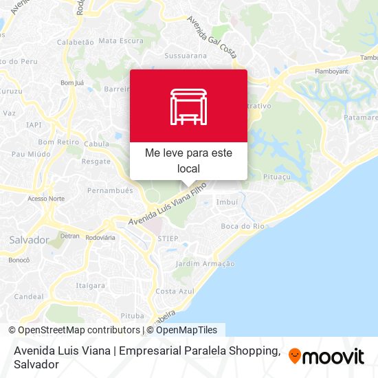 Avenida Luis Viana | Empresarial Paralela Shopping mapa