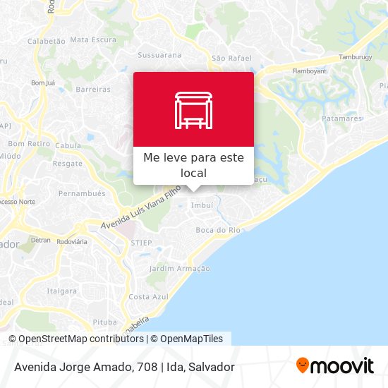 Avenida Jorge Amado, 708 | Ida mapa