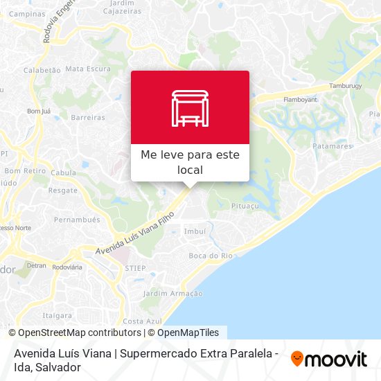Avenida Luís Viana | Supermercado Extra Paralela - Ida mapa